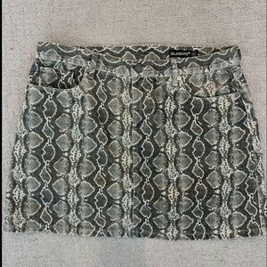 Blank NYC Snake Print Mini Skirt